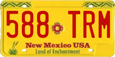 NM license plate 588TRM
