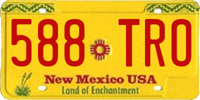 NM license plate 588TRO