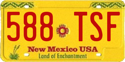 NM license plate 588TSF