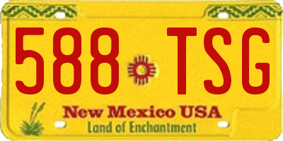 NM license plate 588TSG