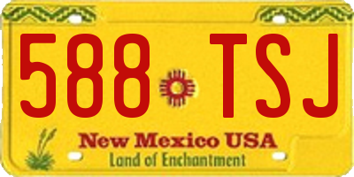NM license plate 588TSJ