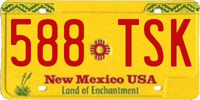 NM license plate 588TSK