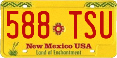 NM license plate 588TSU