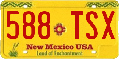 NM license plate 588TSX