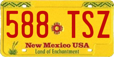 NM license plate 588TSZ