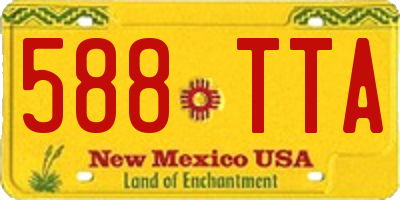 NM license plate 588TTA