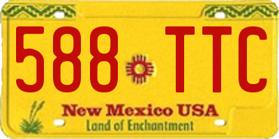NM license plate 588TTC