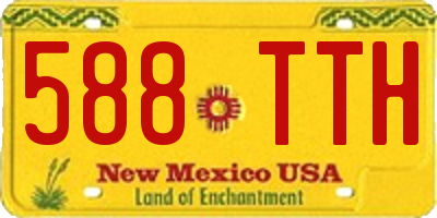 NM license plate 588TTH