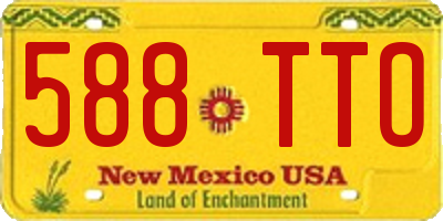 NM license plate 588TTO