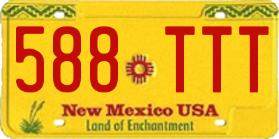 NM license plate 588TTT