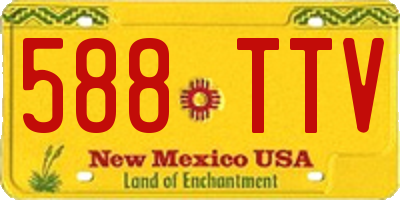 NM license plate 588TTV