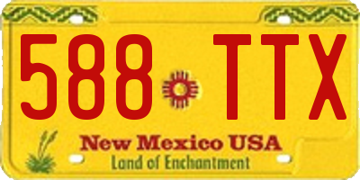 NM license plate 588TTX