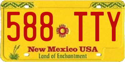 NM license plate 588TTY