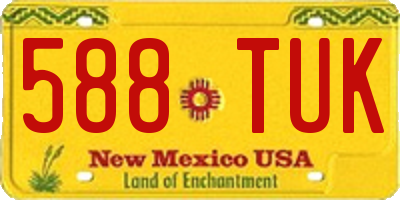 NM license plate 588TUK