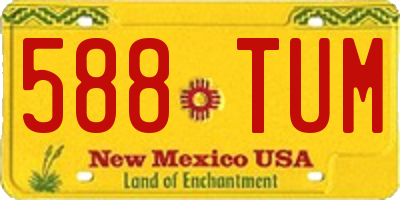 NM license plate 588TUM