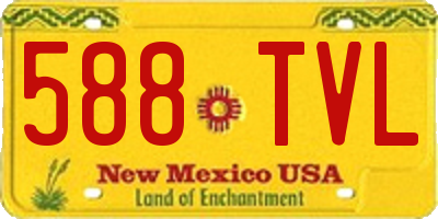 NM license plate 588TVL
