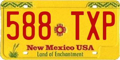 NM license plate 588TXP