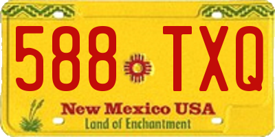 NM license plate 588TXQ