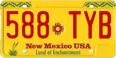 NM license plate 588TYB