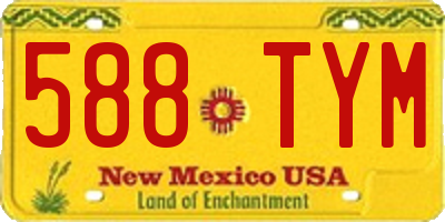 NM license plate 588TYM
