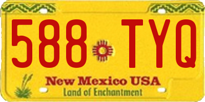 NM license plate 588TYQ
