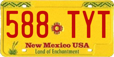 NM license plate 588TYT