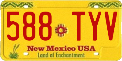 NM license plate 588TYV
