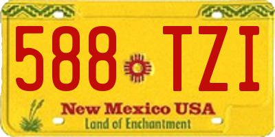 NM license plate 588TZI