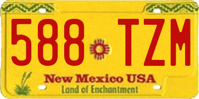 NM license plate 588TZM