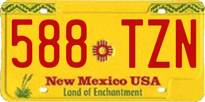 NM license plate 588TZN