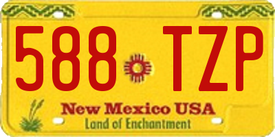 NM license plate 588TZP