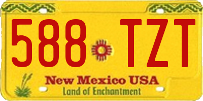 NM license plate 588TZT