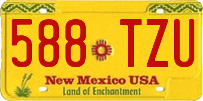 NM license plate 588TZU