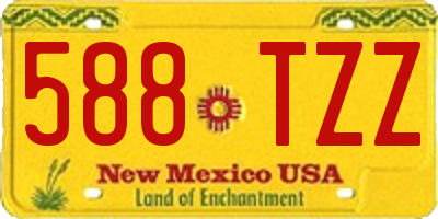 NM license plate 588TZZ