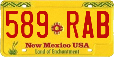 NM license plate 589RAB
