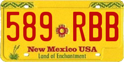 NM license plate 589RBB