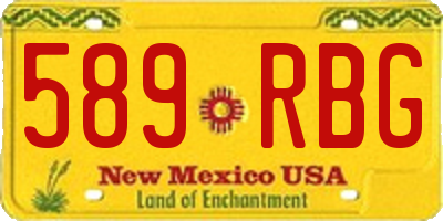 NM license plate 589RBG