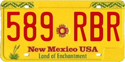 NM license plate 589RBR