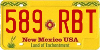 NM license plate 589RBT