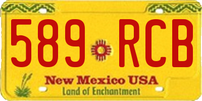 NM license plate 589RCB