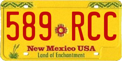 NM license plate 589RCC