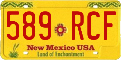 NM license plate 589RCF