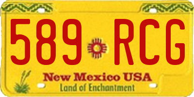 NM license plate 589RCG