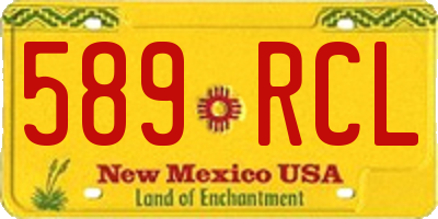 NM license plate 589RCL