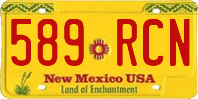 NM license plate 589RCN