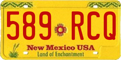 NM license plate 589RCQ