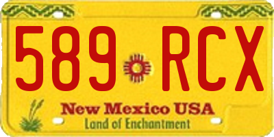 NM license plate 589RCX