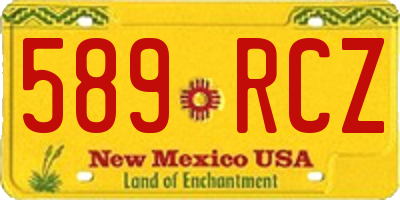 NM license plate 589RCZ