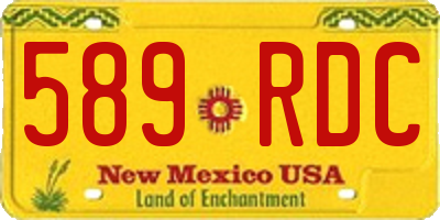 NM license plate 589RDC