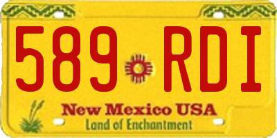 NM license plate 589RDI